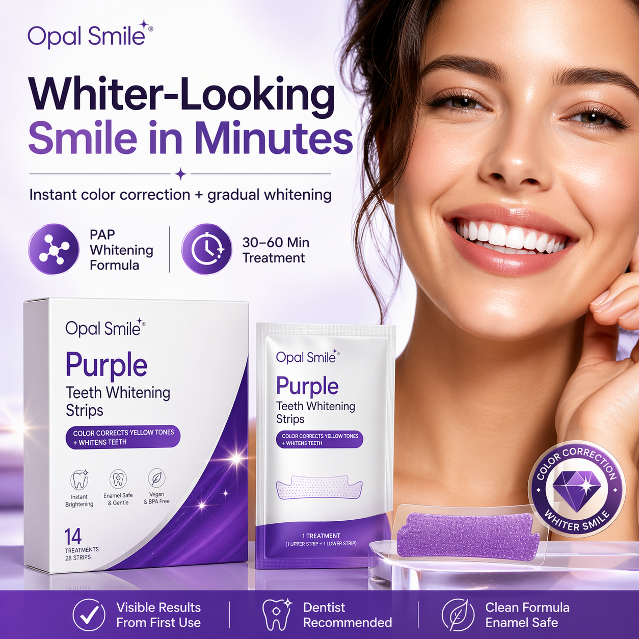 OpalSmile Purple Teeth Whitening Strips